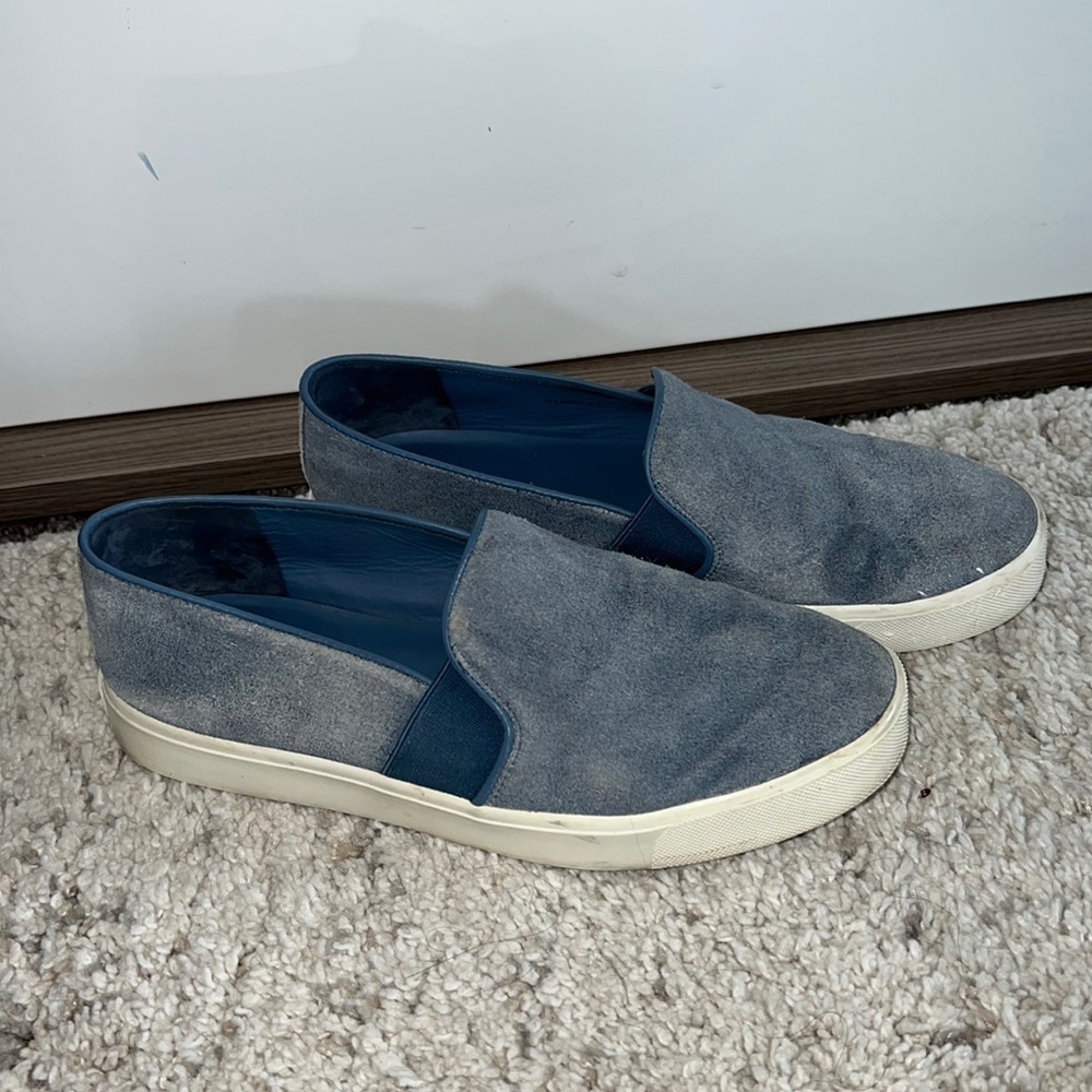 Vince Blair Womens Shoes Blue Slip-On Sneakers Size 6 1/2